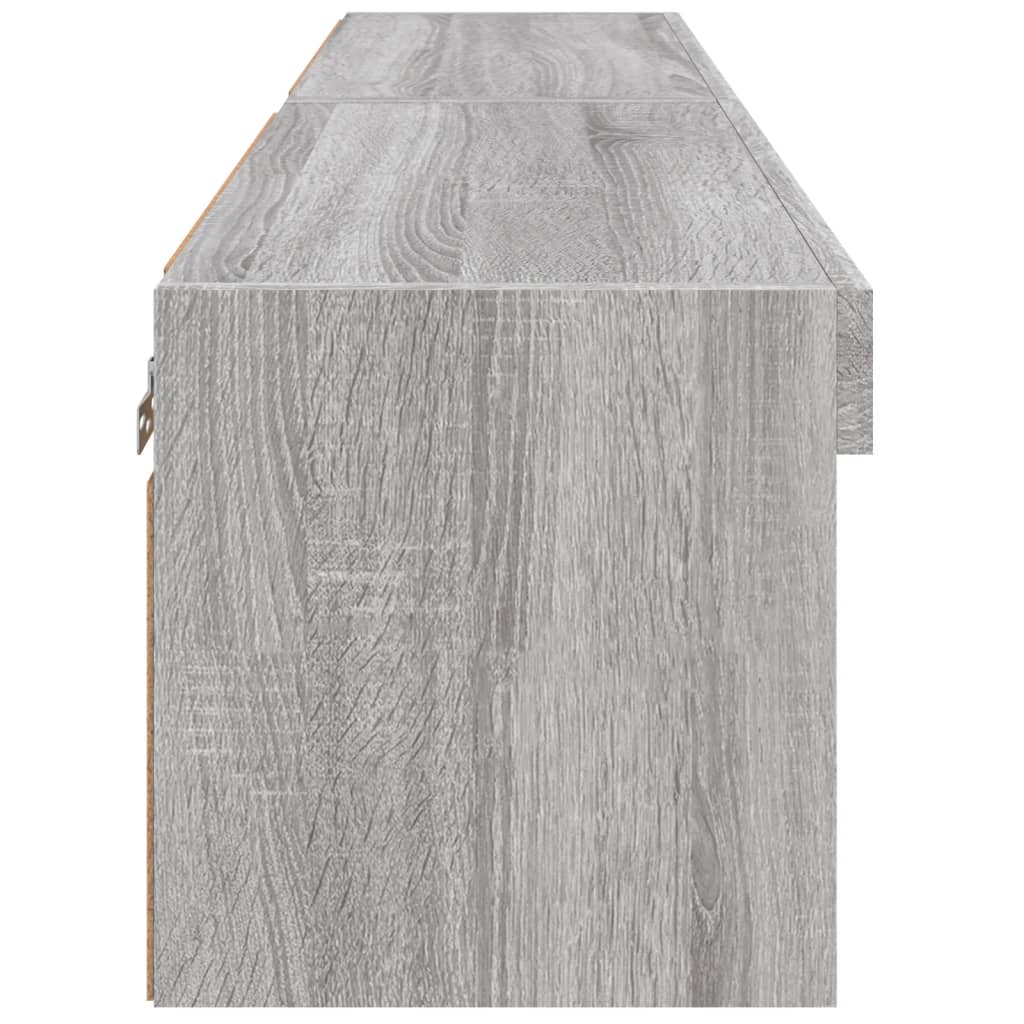 Comode TV cu lumini LED, 2 buc., gri sonoma, 60x30x30 cm GartenMobel Dekor