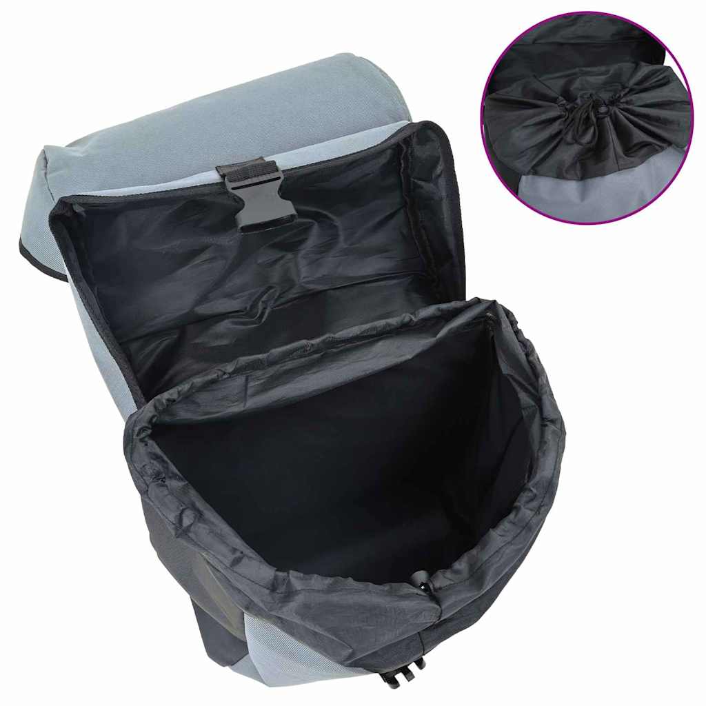 Geantă de bicicletă Negru și Gri 15.5 x 31.5 x 40 cm Poliester GartenMobel Dekor