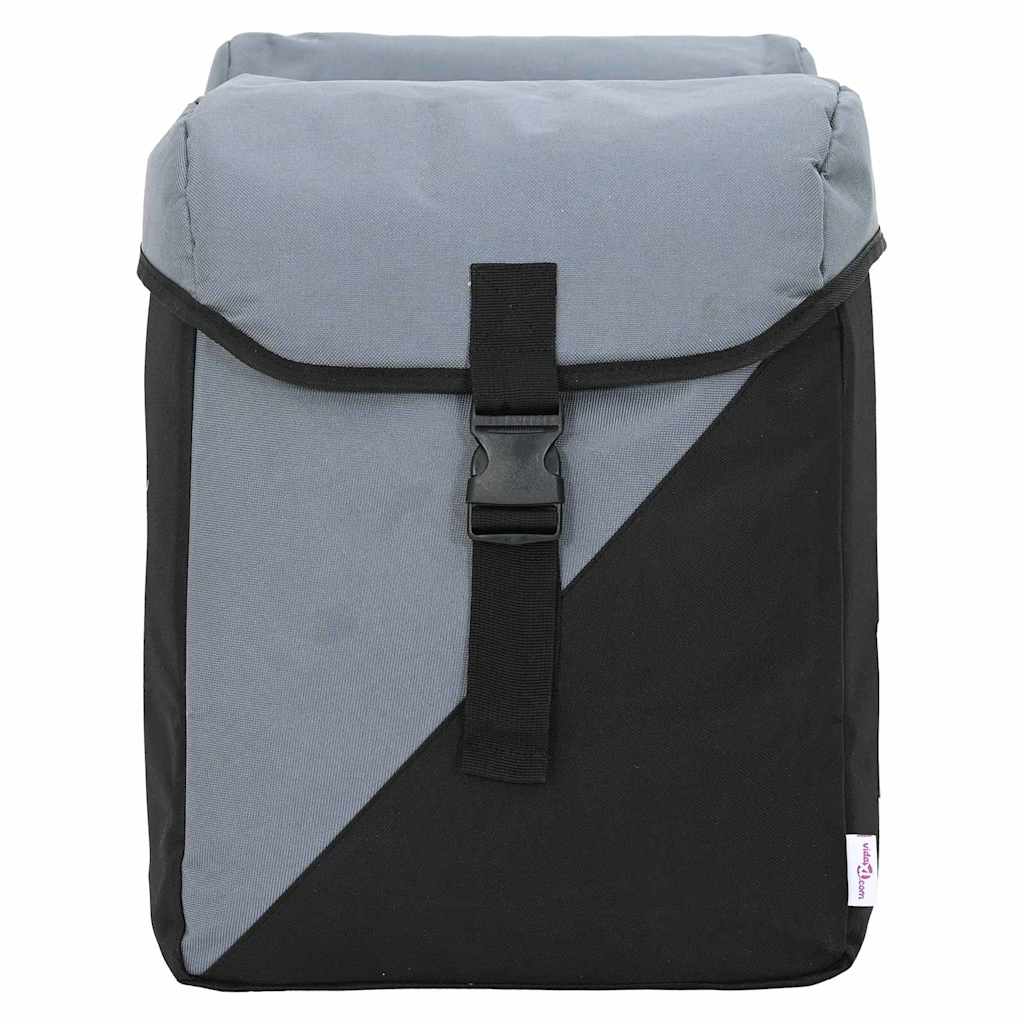 Geantă de bicicletă Negru și Gri 15.5 x 31.5 x 40 cm Poliester GartenMobel Dekor