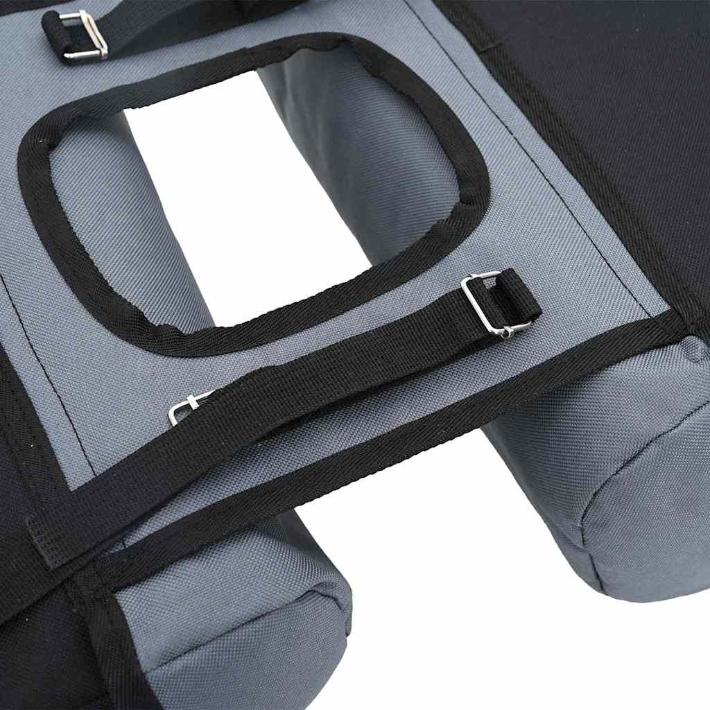 Geantă de bicicletă Negru și Gri 15.5 x 31.5 x 40 cm Poliester GartenMobel Dekor