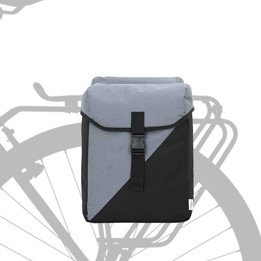 Geantă de bicicletă Negru și Gri 15.5 x 31.5 x 40 cm Poliester GartenMobel Dekor