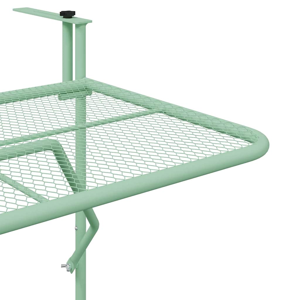 Masă Suspendată pentru Balcon Verde mentă 60 x 39 x 65 cm Oțel GartenMobel Dekor