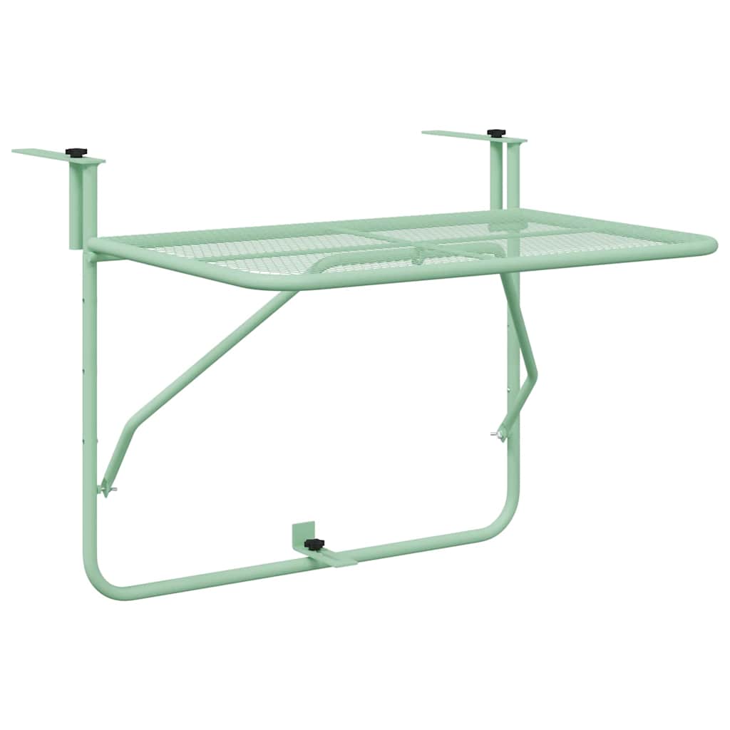 Masă Suspendată pentru Balcon Verde mentă 60 x 39 x 65 cm Oțel GartenMobel Dekor
