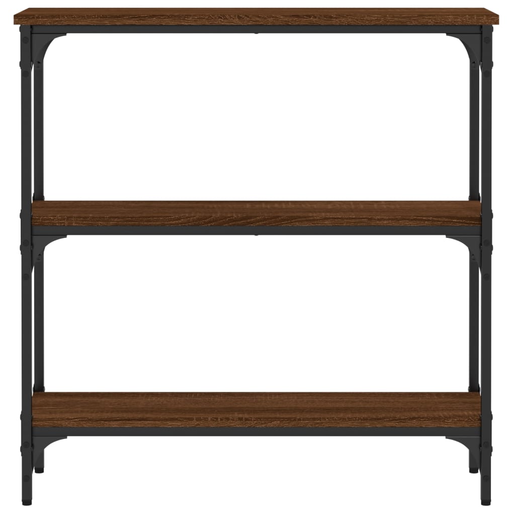 Măsuță consolă, stejar maro, 75x22,5x75 cm, lemn prelucrat GartenMobel Dekor