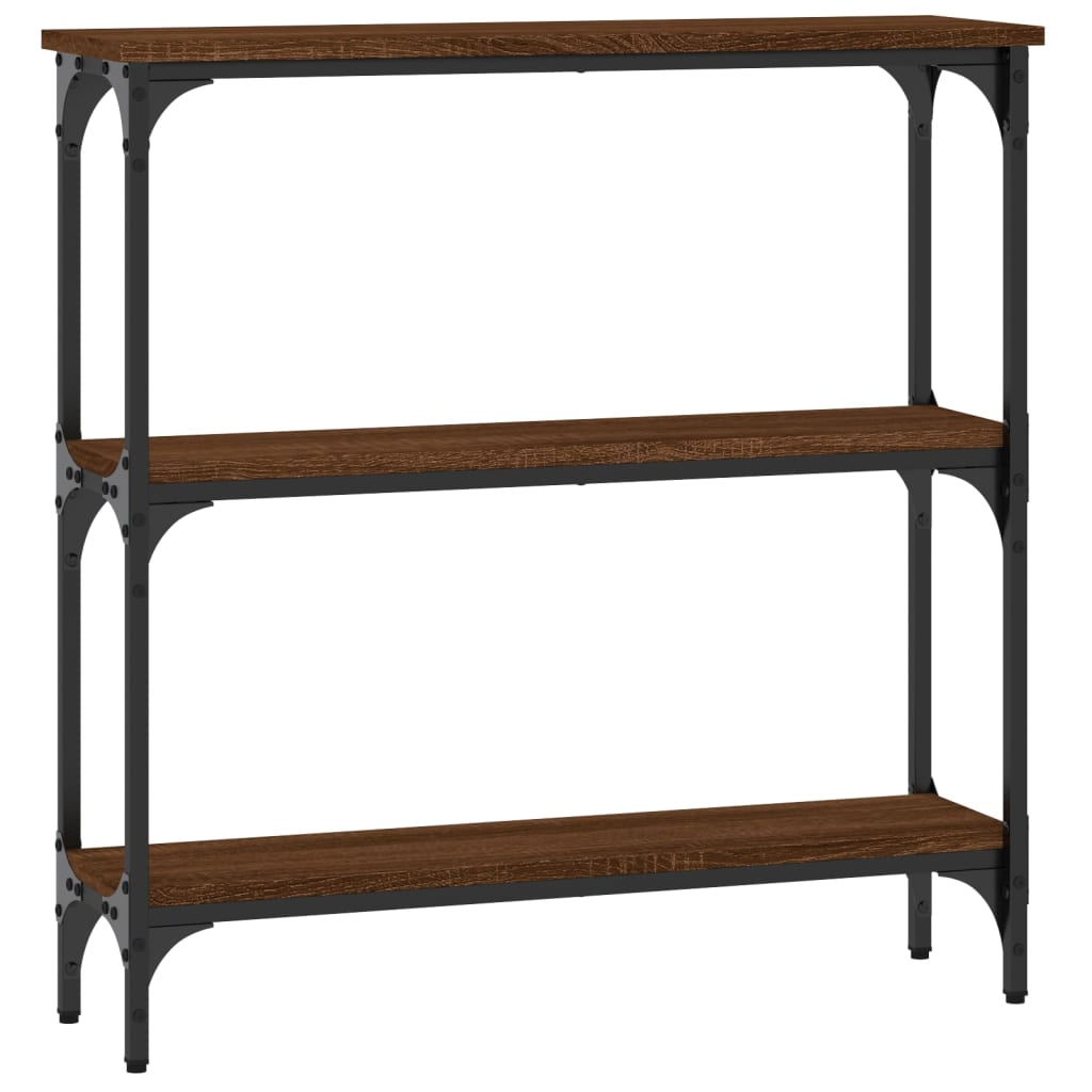 Măsuță consolă, stejar maro, 75x22,5x75 cm, lemn prelucrat GartenMobel Dekor