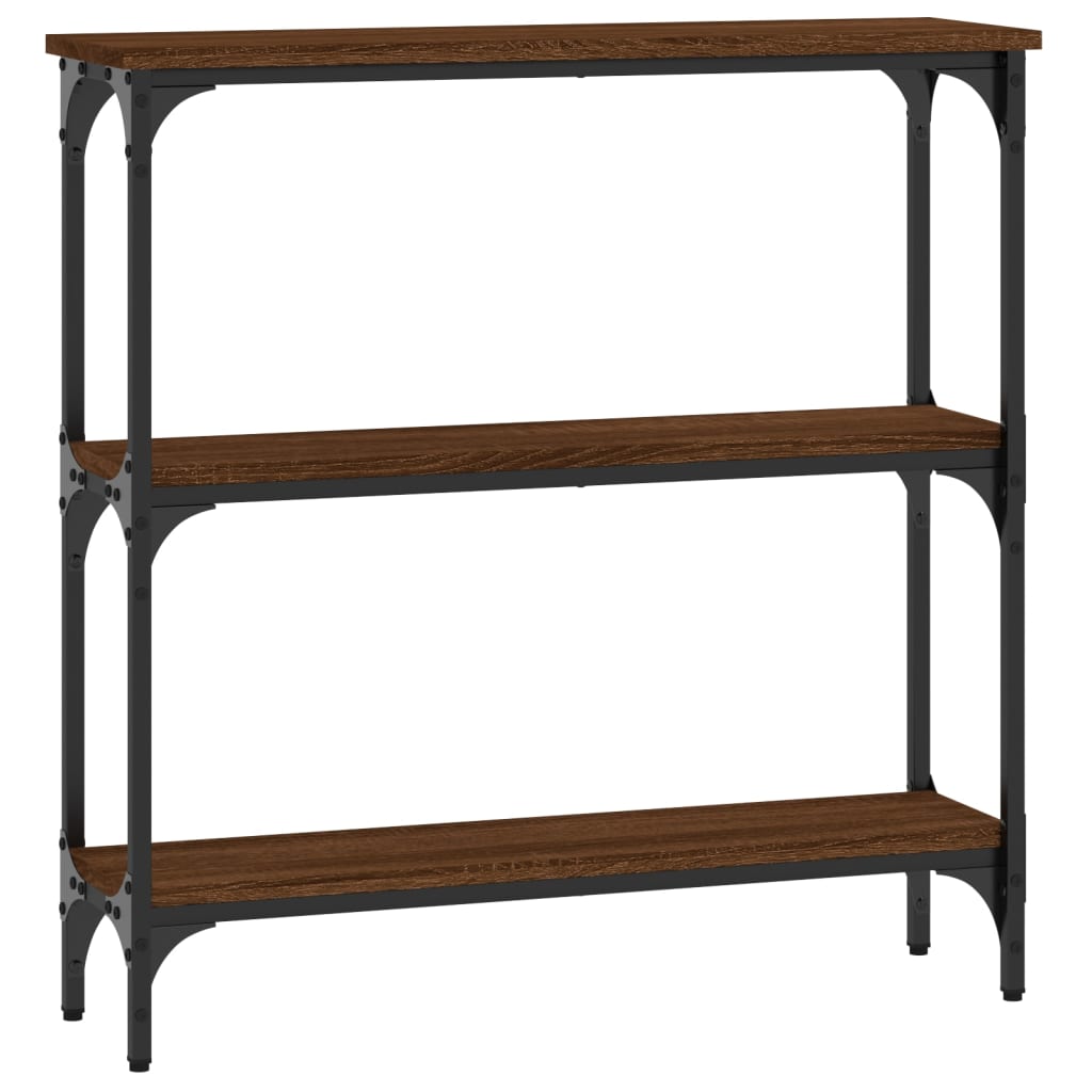 Măsuță consolă, stejar maro, 75x22,5x75 cm, lemn prelucrat GartenMobel Dekor