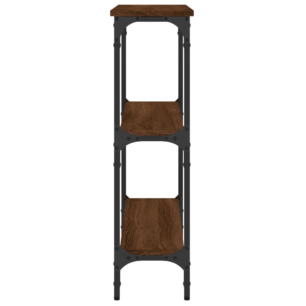 Măsuță consolă, stejar maro, 75x22,5x75 cm, lemn prelucrat GartenMobel Dekor
