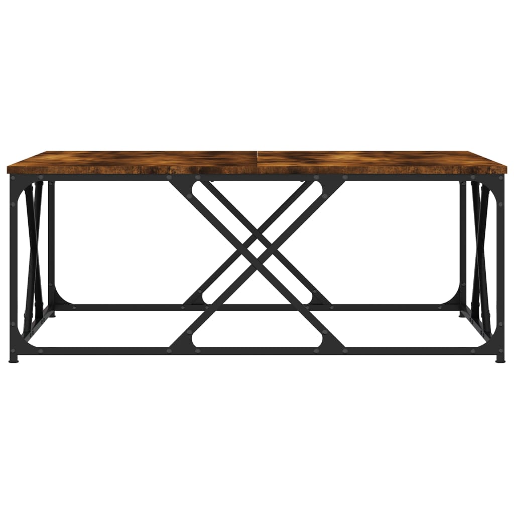 Măsuță de cafea stejar fumuriu 100x100x40 cm din lemn prelucrat GartenMobel Dekor