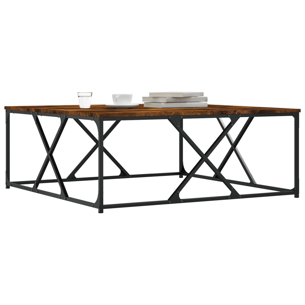 Măsuță de cafea stejar fumuriu 100x100x40 cm din lemn prelucrat GartenMobel Dekor