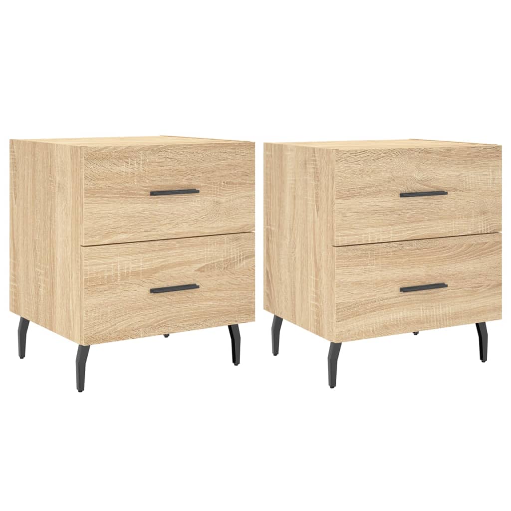 Noptiere, 2 buc., stejar sonoma, 40x35x47,5 cm, lemn compozit GartenMobel Dekor