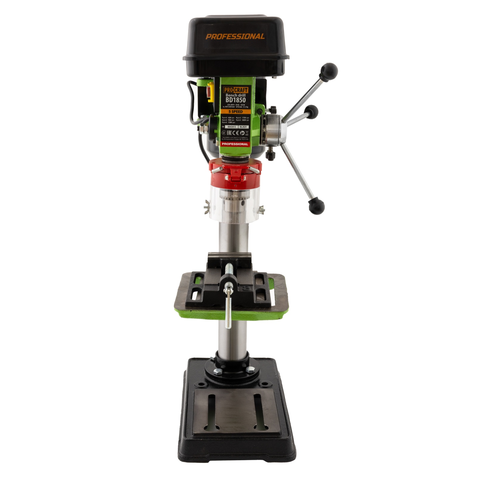 BD1850 bormasina de banc fixa cu coloana PROCRAFT Innovative ReliableTools
