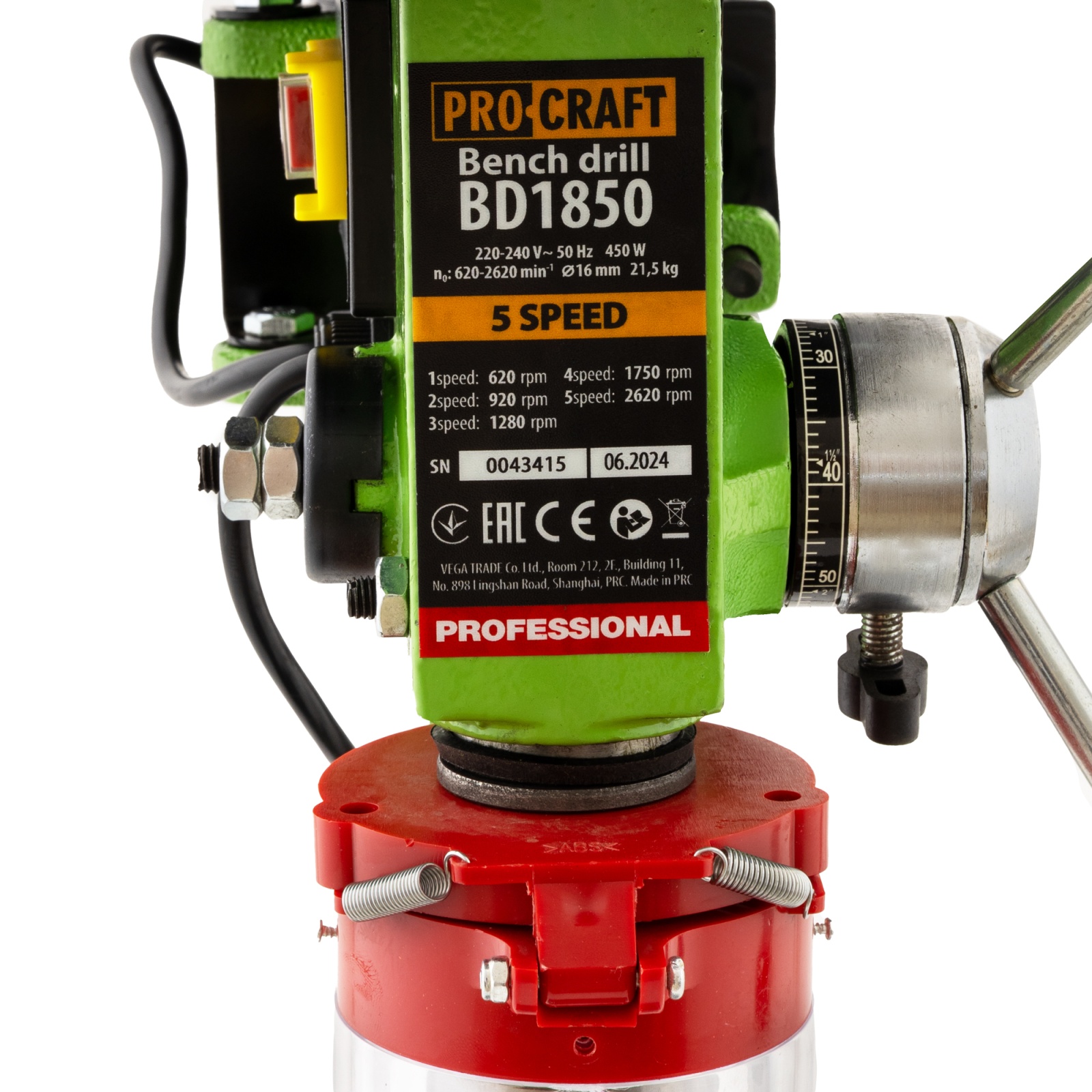 BD1850 bormasina de banc fixa cu coloana PROCRAFT Innovative ReliableTools