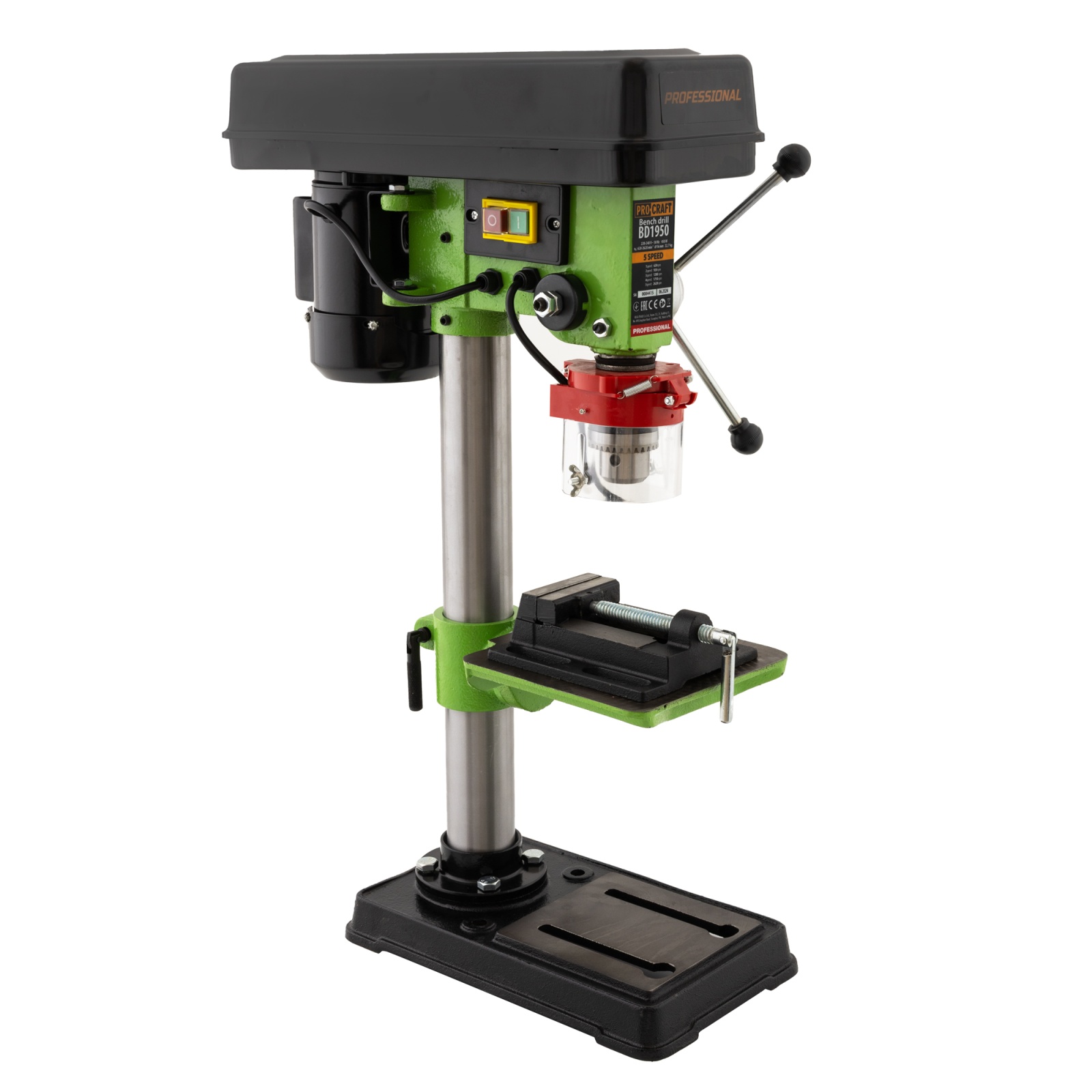 BD1950 bormasina de banc fixa cu coloana PROCRAFT, produsul contine taxa timbru verde 6 Ron, 25.30 kg Innovative ReliableTools