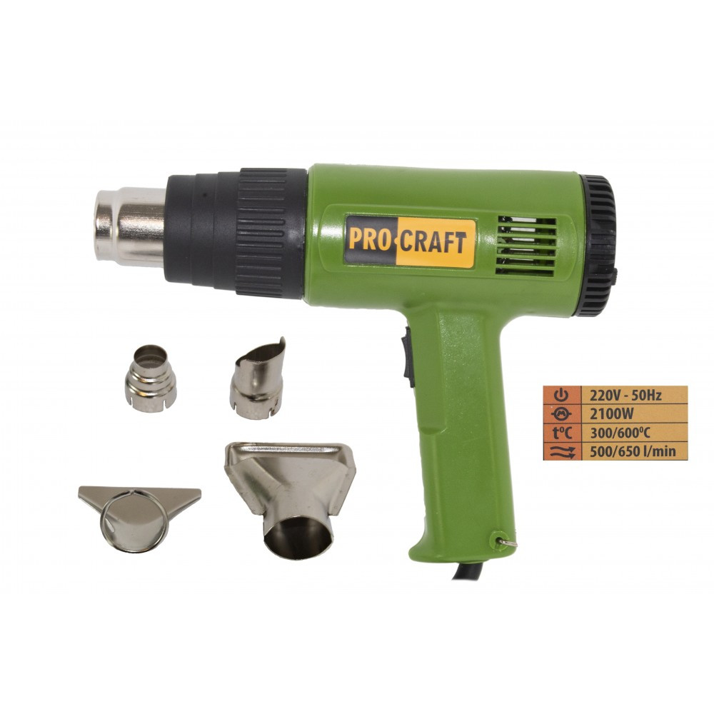 Feon industrial PROCRAFT PH2100 , 1500 W, 300\600°C Innovative ReliableTools
