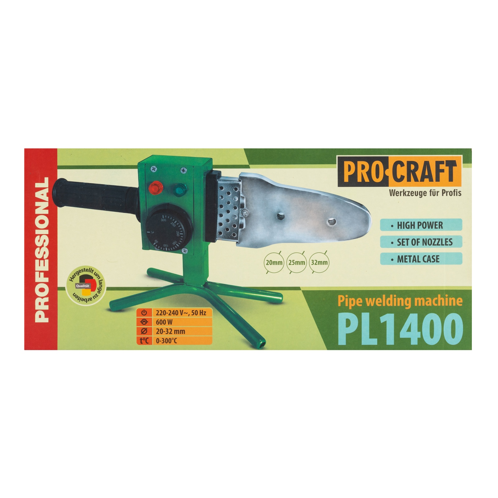Plita PPR Procraft PL1400, ciocan sudura 600W, 50-300 grade, 20 25 32 mm Innovative ReliableTools