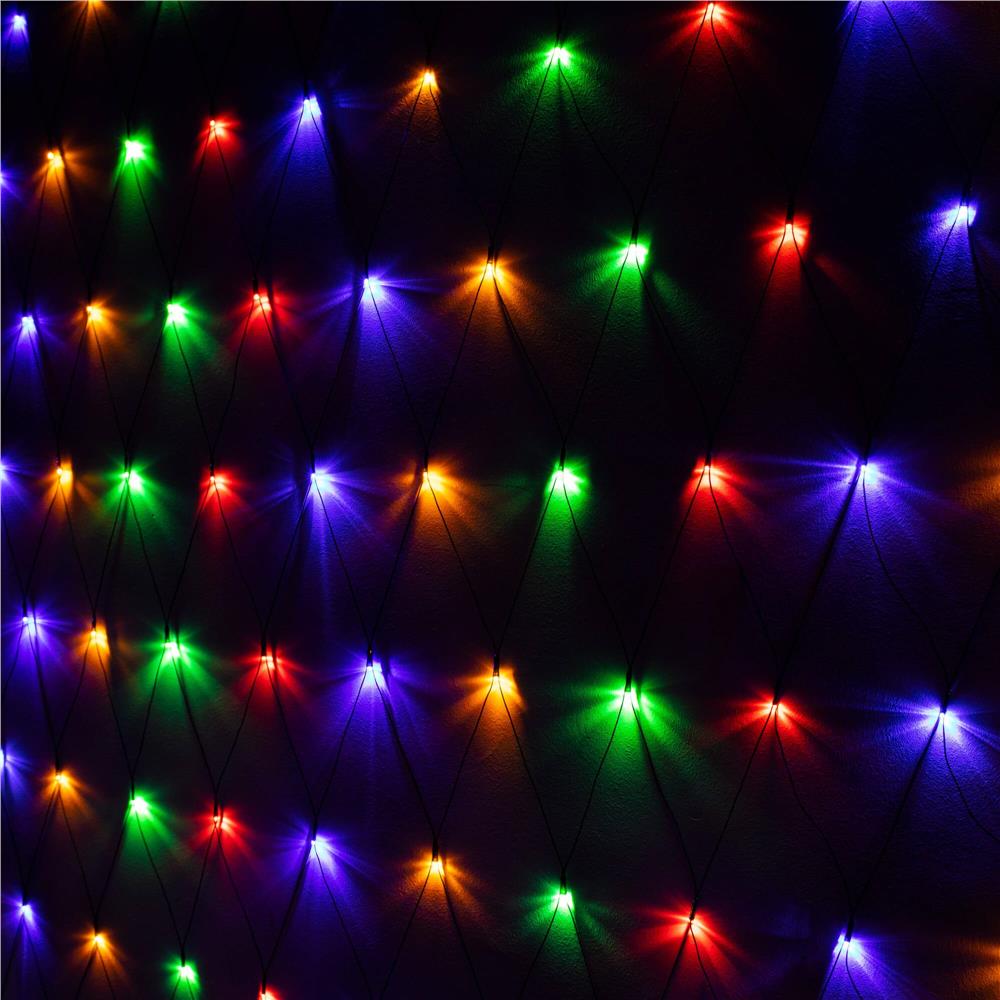 (DL) Ghirlanda luminoasa tip perdea 160 LED-uri, 2x2.6m, pentru interior/exterior, iluminare multicolor Household NewTrend