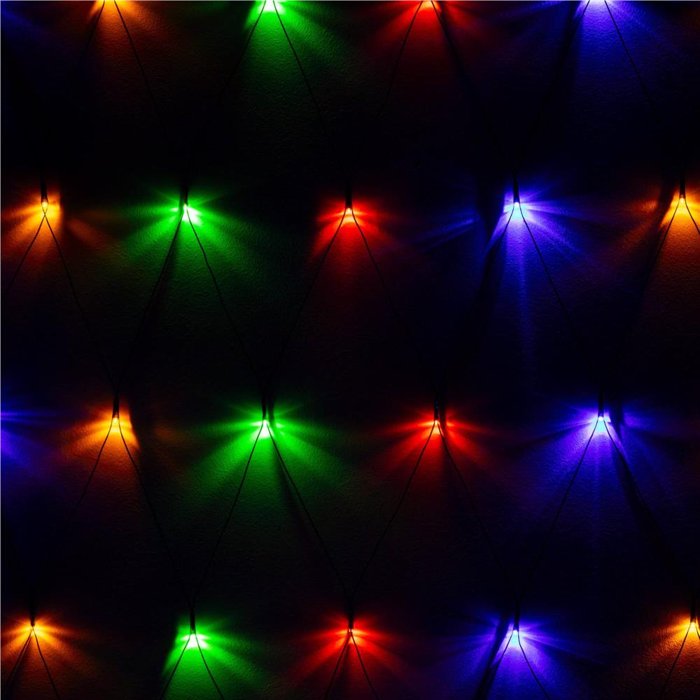(DL) Ghirlanda luminoasa tip perdea 160 LED-uri, 2x2.6m, pentru interior/exterior, iluminare multicolor Household NewTrend