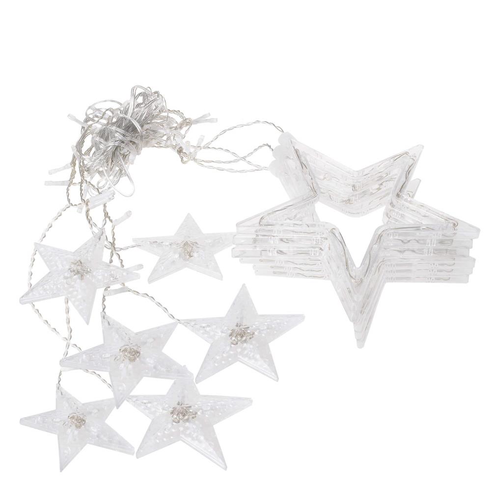 Ghirlanda luminoasa tip perdea cu stelute 138 LED-uri, 2m, pentru interior/exterior, iluminare multicolor Household NewTrend