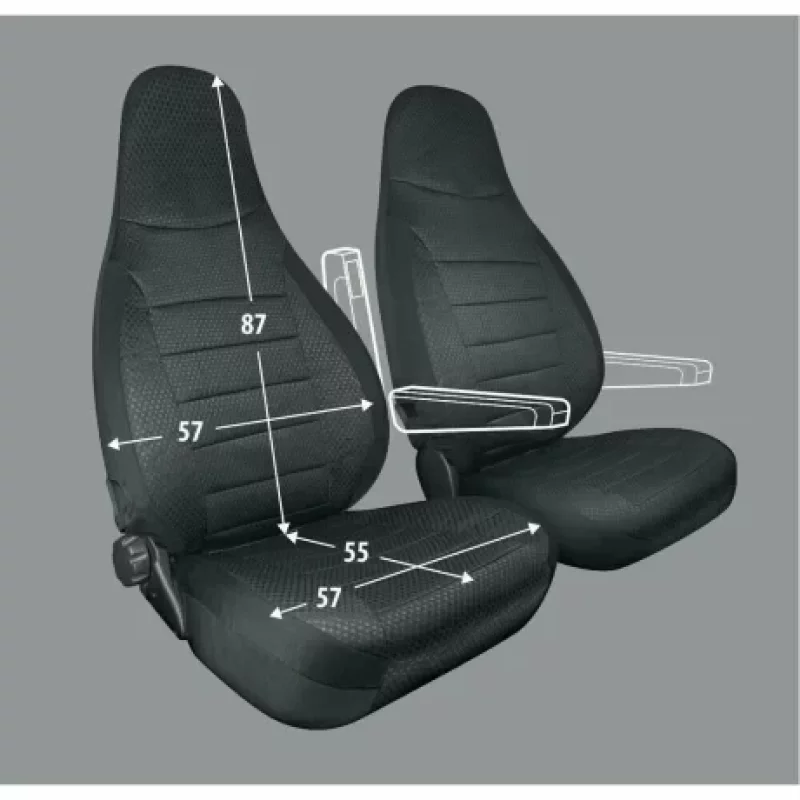 Huse scaun universale pentru autorulota Travel Entire 2buc Negru Garage AutoRide