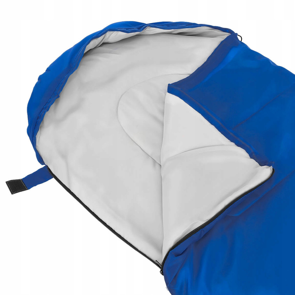 Sac de Dormit tip Mumie sau Pilota 2-in-1 pentru Camping, Impermeabil, Albastru