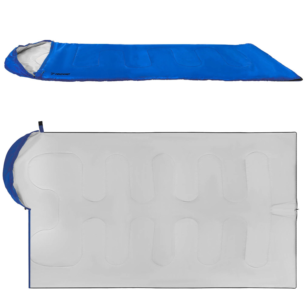 Sac de Dormit tip Mumie sau Pilota 2-in-1 pentru Camping, Impermeabil, Albastru