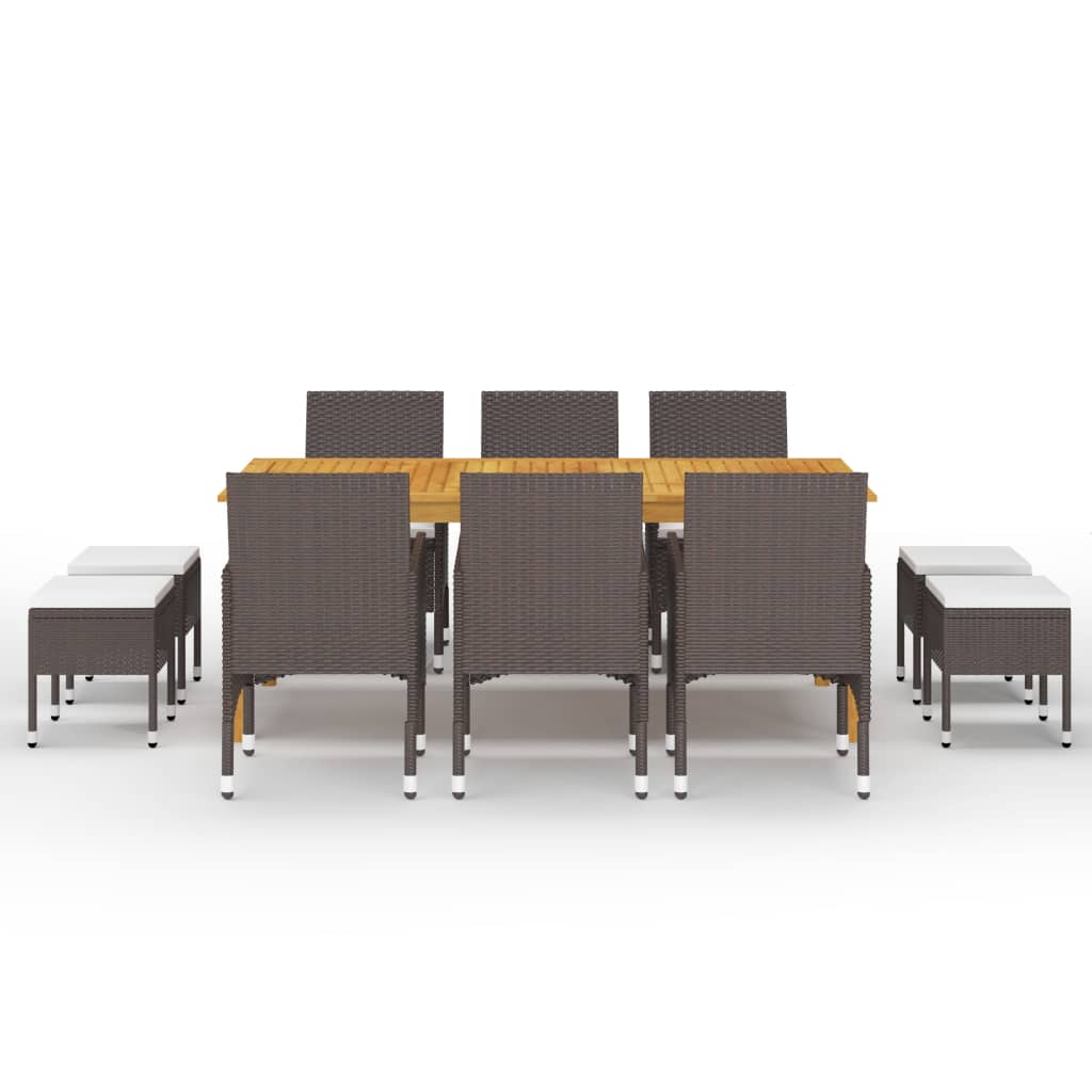 Set mobilier de grădină, 11 piese, maro GartenMobel Dekor