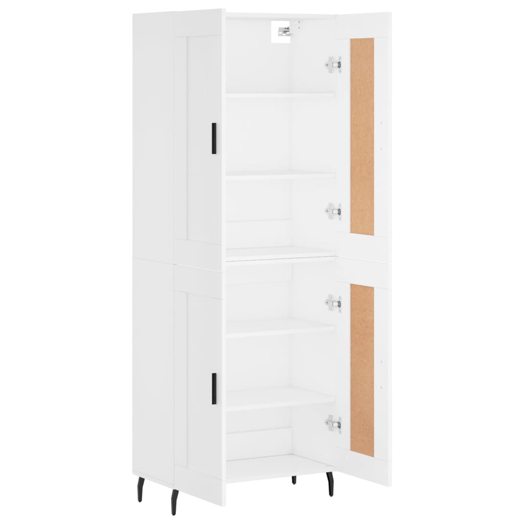Dulap înalt, alb, 69,5x34x180 cm, lemn compozit GartenMobel Dekor