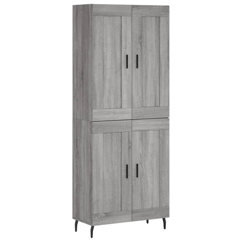 Dulap înalt, gri sonoma, 69,5x34x180 cm, lemn compozit GartenMobel Dekor