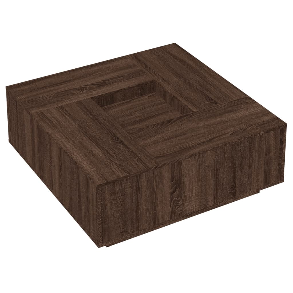 Măsuță de cafea, stejar maro, 100x100x40 cm, lemn prelucrat GartenMobel Dekor