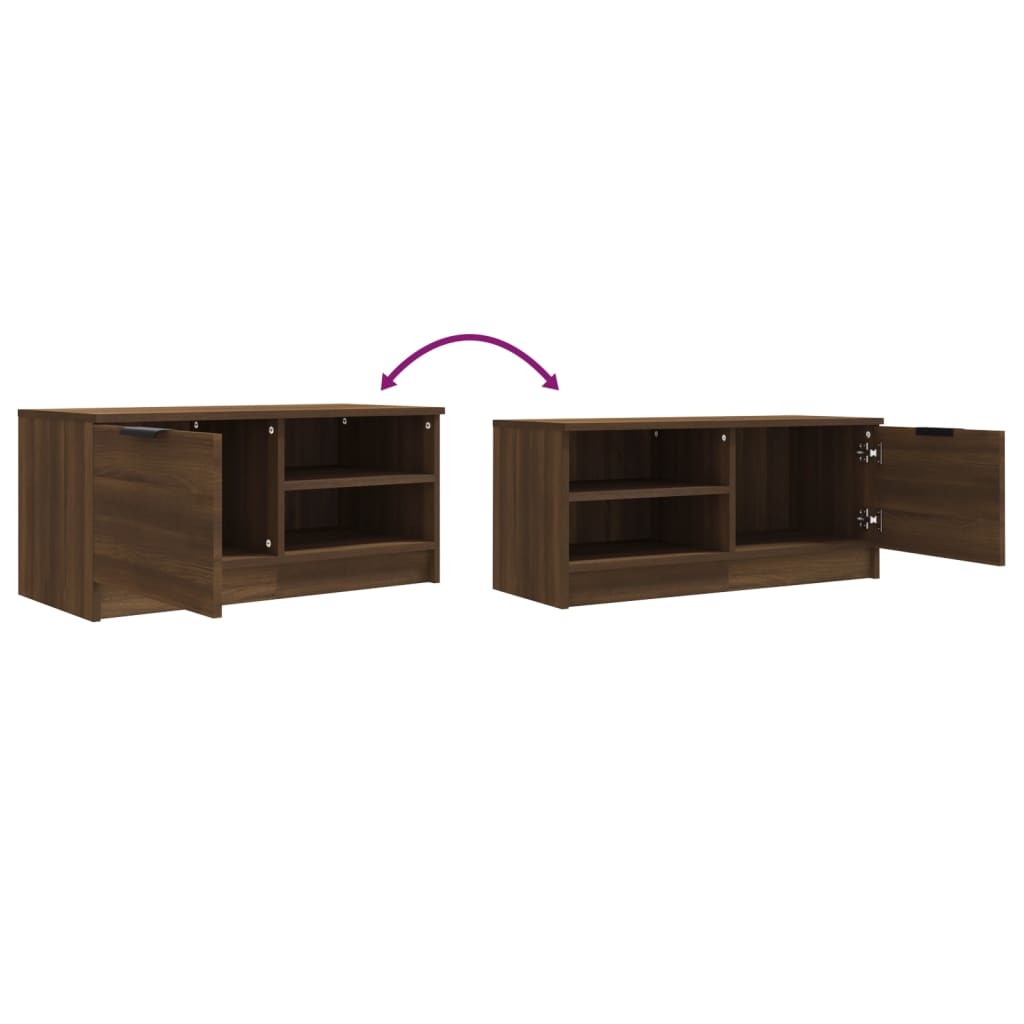 Comodă TV ,2 buc.,stejar maro,80x35x36,5 cm, lemn prelucrat GartenMobel Dekor