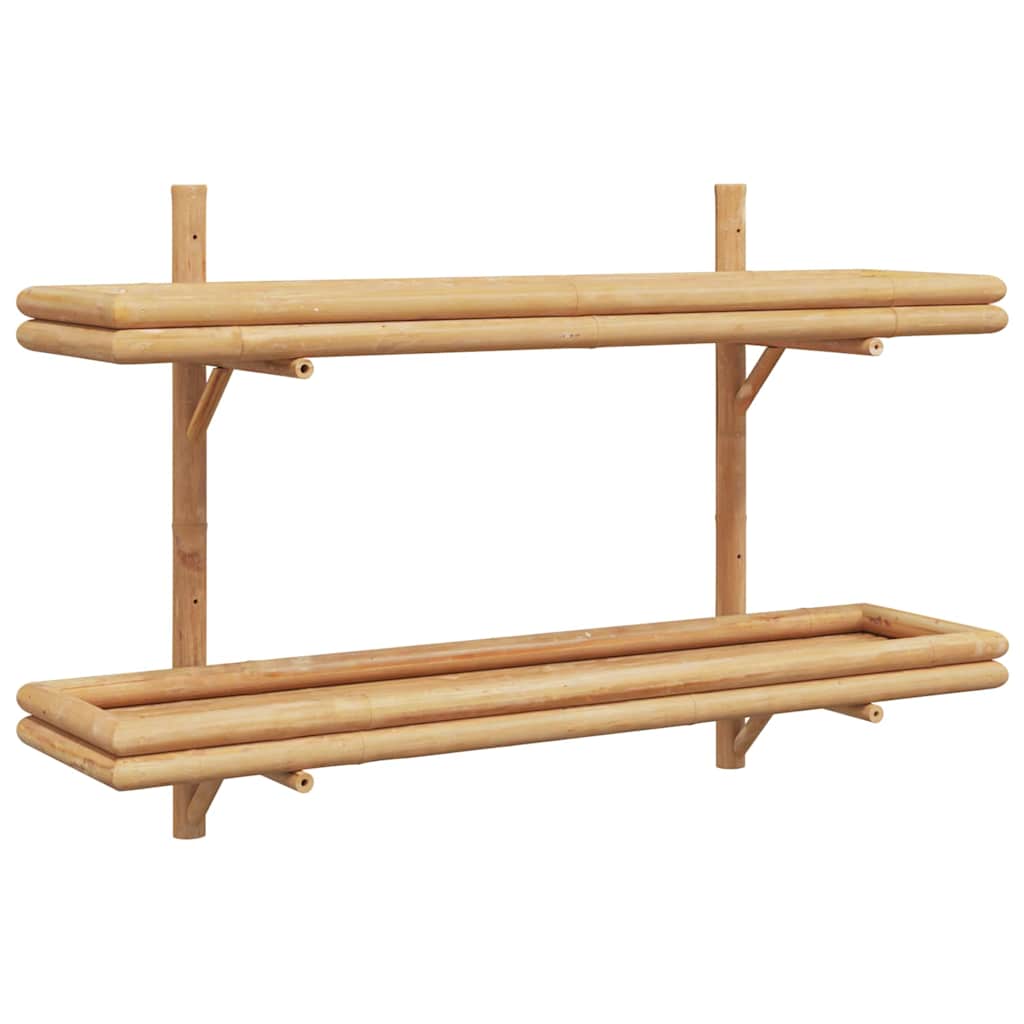 Poliță cu raft Pe perete Maro 100 x 26 x 60 cm Bambus GartenMobel Dekor