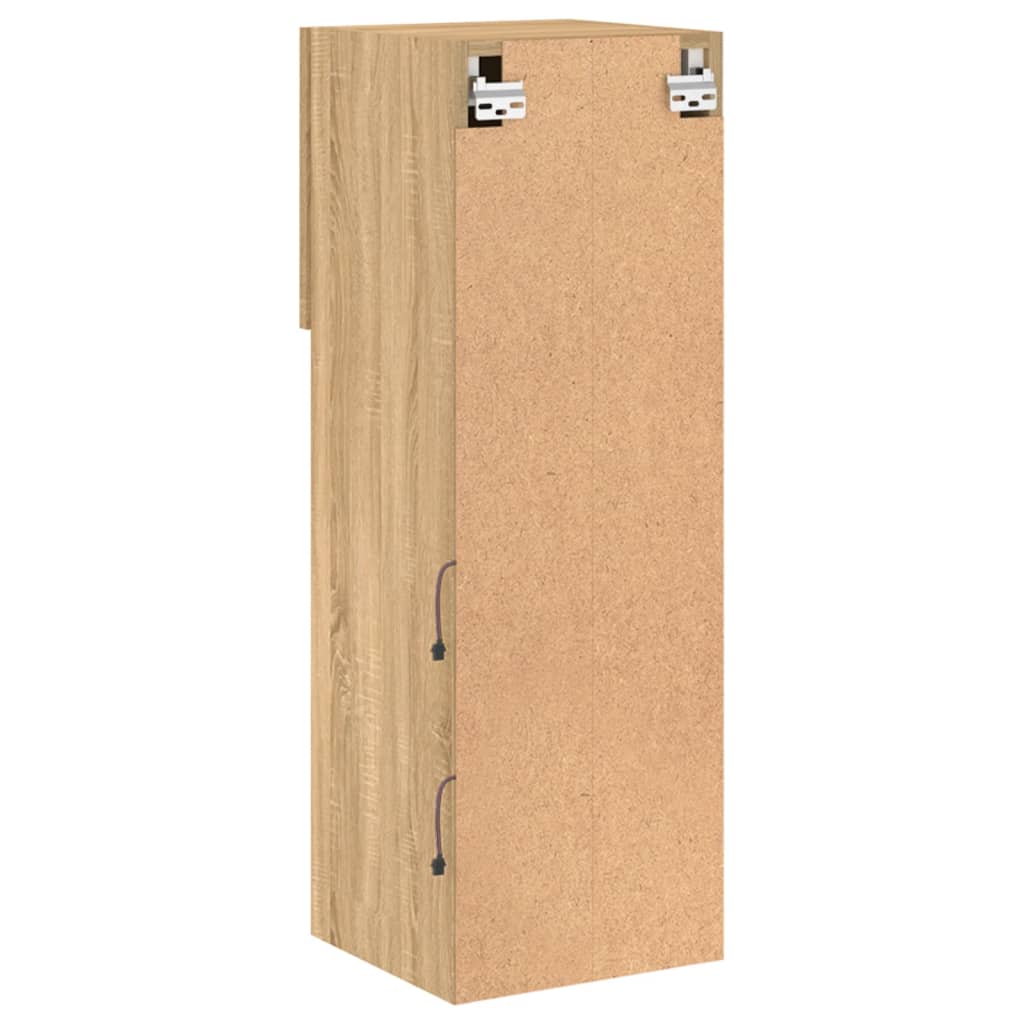 Comodă TV cu lumini LED, stejar sonoma, 30,5x30x90 cm GartenMobel Dekor