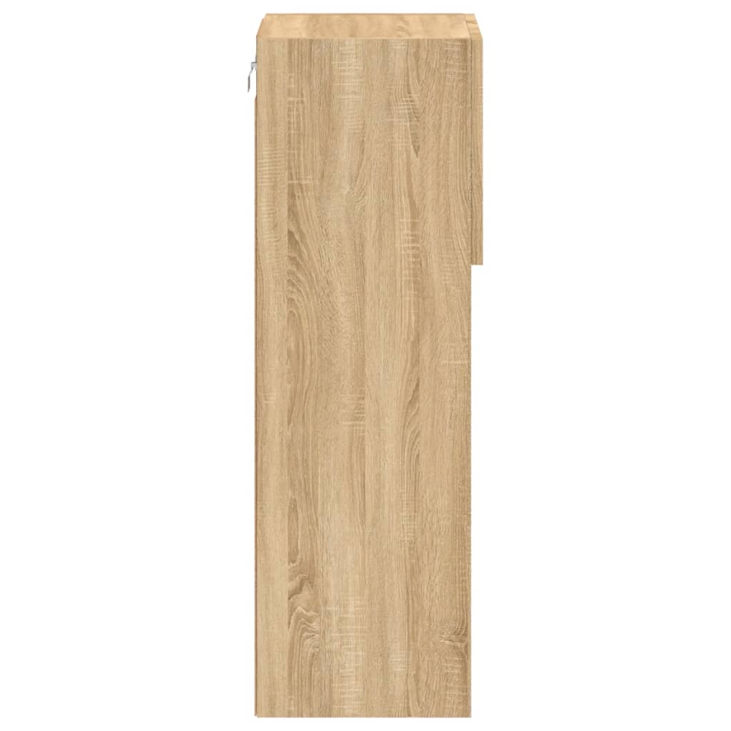 Comodă TV cu lumini LED, stejar sonoma, 30,5x30x90 cm GartenMobel Dekor