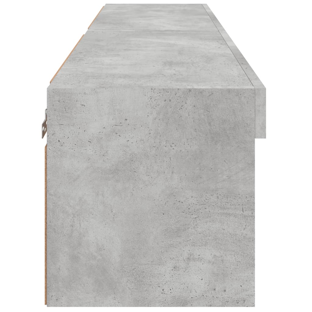 Comode TV cu lumini LED, 2 buc., gri beton, 60x30x30 cm GartenMobel Dekor