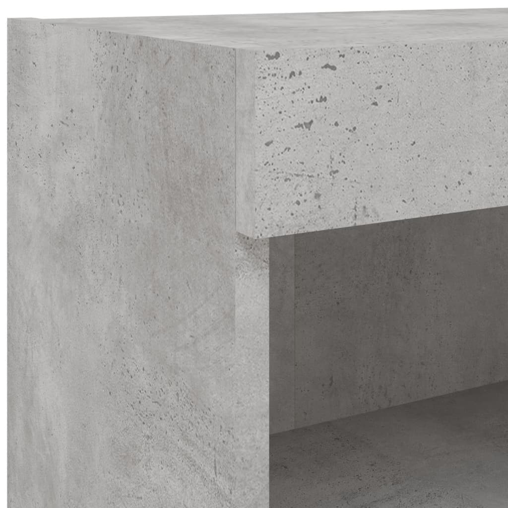 Comode TV cu lumini LED, 2 buc., gri beton, 60x30x30 cm GartenMobel Dekor