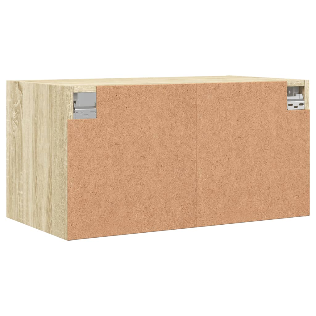 Dulapuri perete uși sticlă 2 buc. stejar sonoma 68,5x37x35 cm GartenMobel Dekor