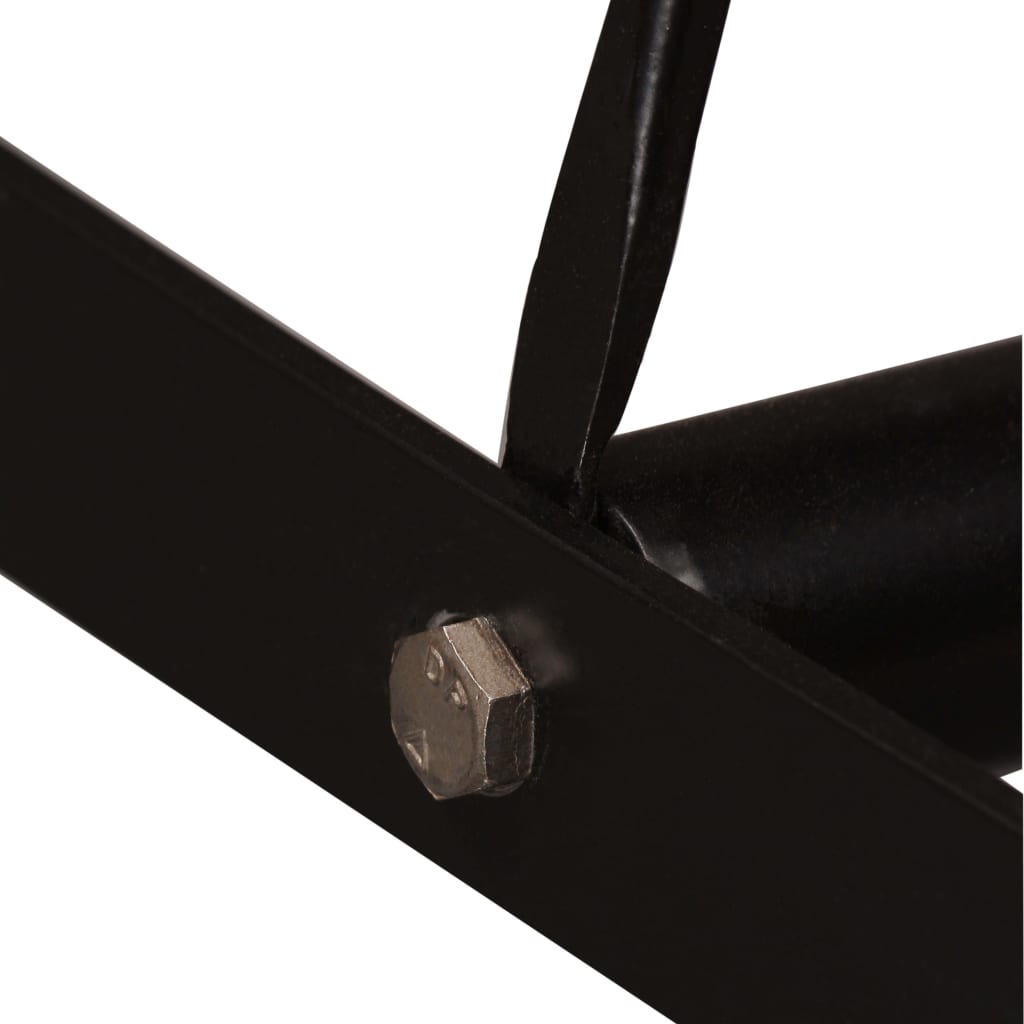 Set mobilier bar 3 piese lemn masiv de acacia & piele naturală GartenMobel Dekor