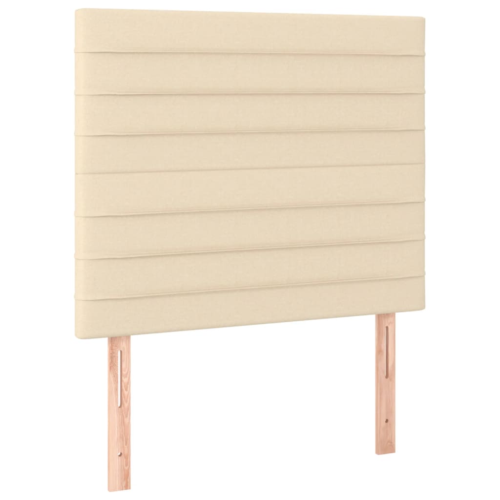 Pat box spring cu saltea, crem, 90x190 cm, textil GartenMobel Dekor