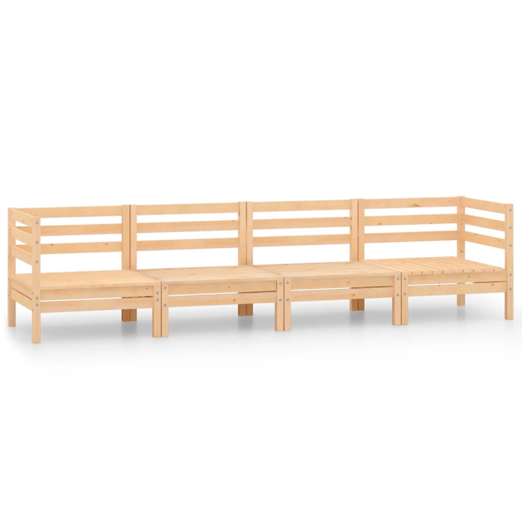 Set mobilier de grădină, 4 piese, lemn masiv de pin GartenMobel Dekor