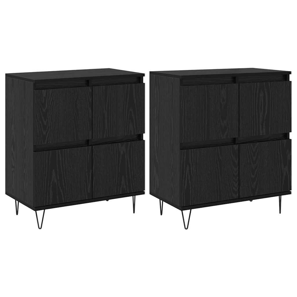 Bufeturi 2 pcs Stejar negru 120 x 35 x 70 cm Lemn compozit GartenMobel Dekor