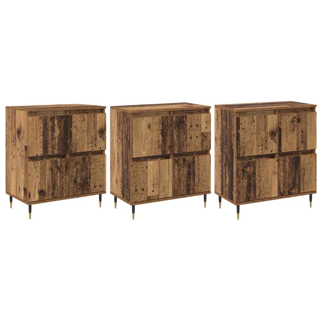 Bufeturi 3 pcs Lemn vechi 180 x 35 x 70 cm Lemn compozit GartenMobel Dekor
