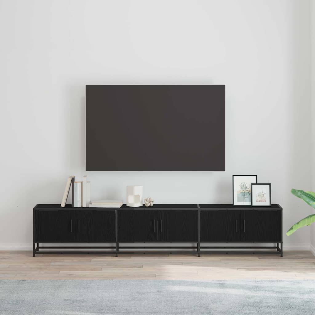 Cabinet TV Stejar negru 210 x 35 x 41 cm Lemn compozit GartenMobel Dekor