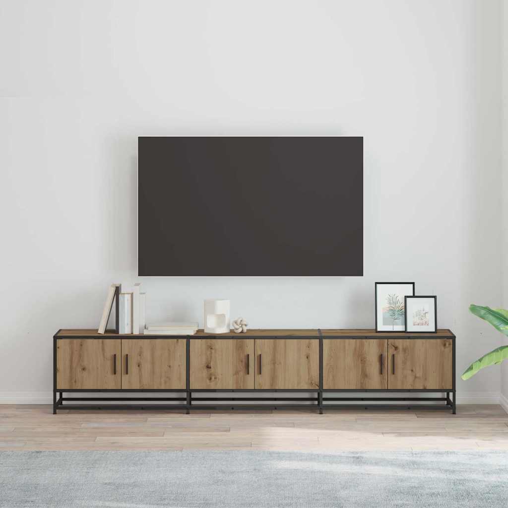 Cabinet TV stejar artizanal 210 x 35 x 41 cm Lemn compozit GartenMobel Dekor