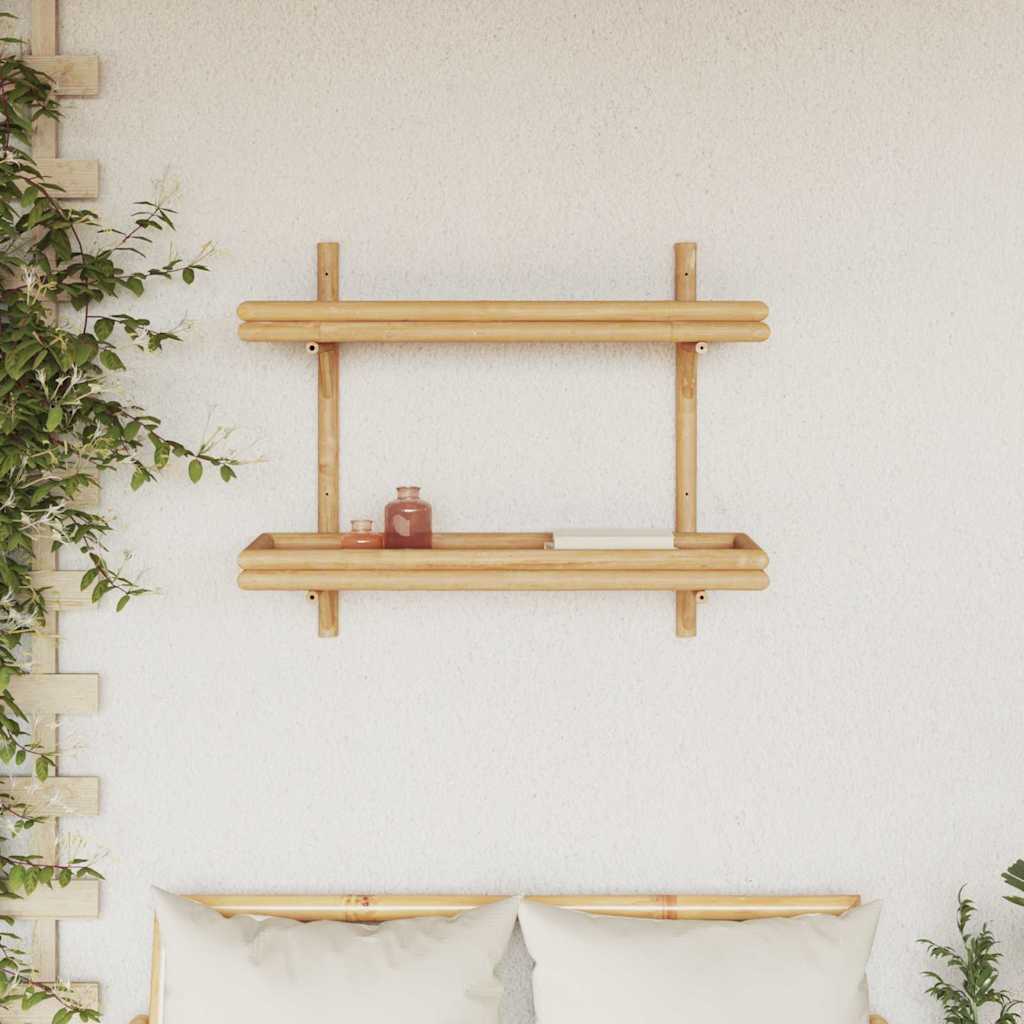 Poliță cu raft Pe perete Maro 75 x 26 x 60 cm Bambus GartenMobel Dekor