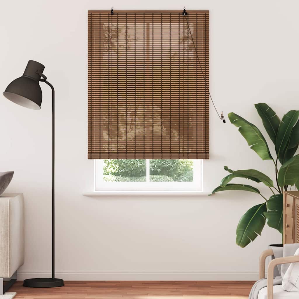 Jaluzea pentru Fereastră cu perdele Maro 120 x 220 cm Bambus GartenMobel Dekor