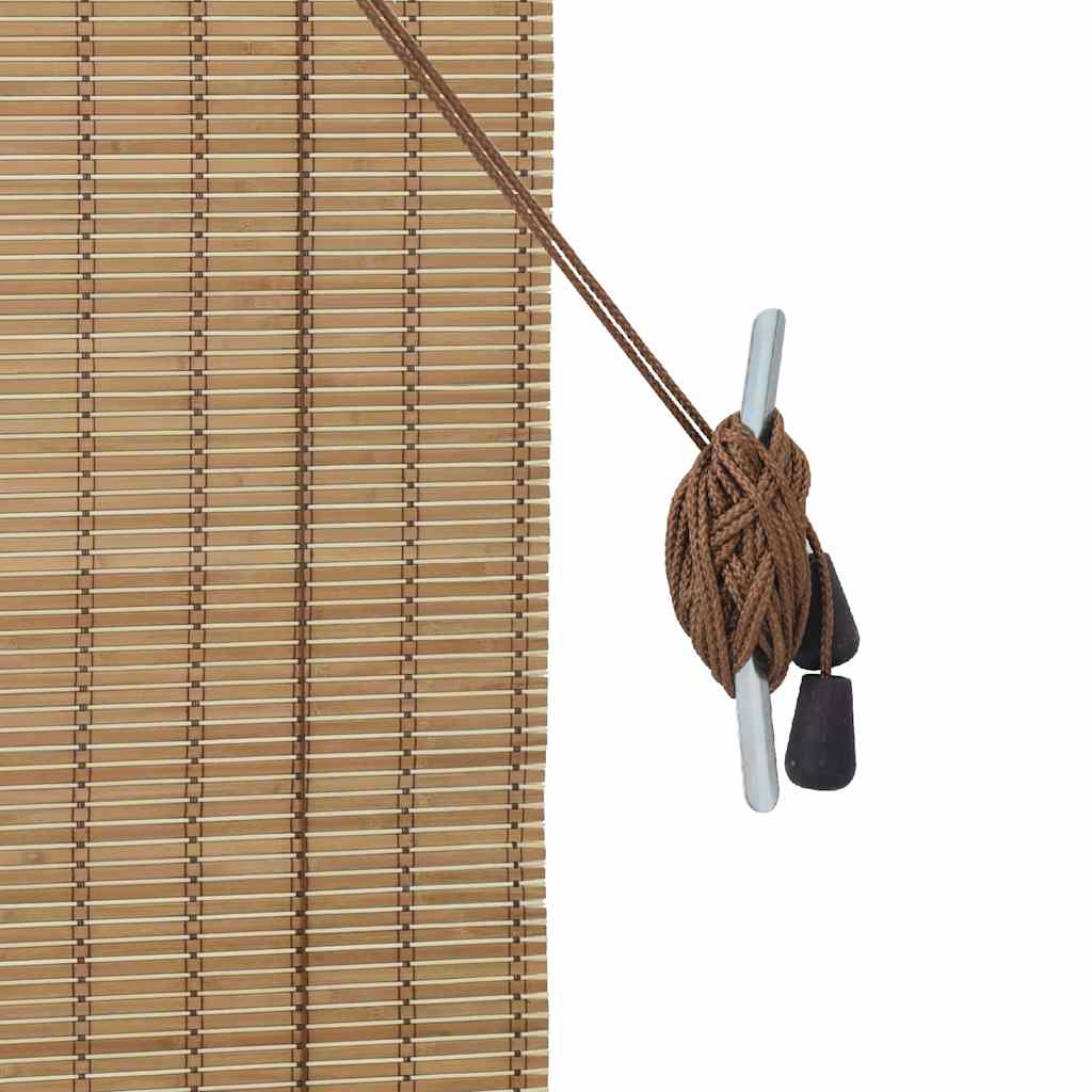 Rulou textil cu perdele Manual Maro deschis 120 x 160 cm Bambus GartenMobel Dekor