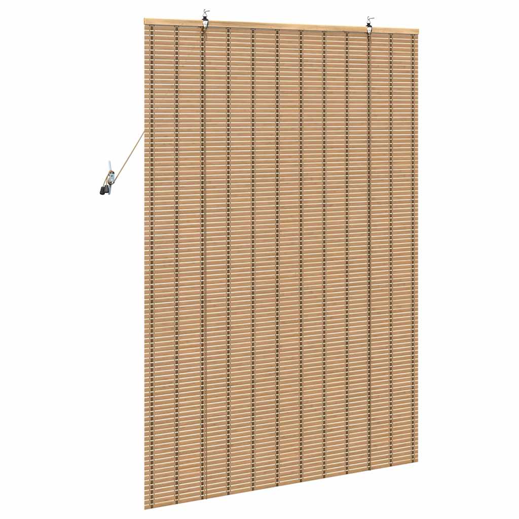Rulou textil cu perdele Manual Maro deschis 120 x 160 cm Bambus GartenMobel Dekor