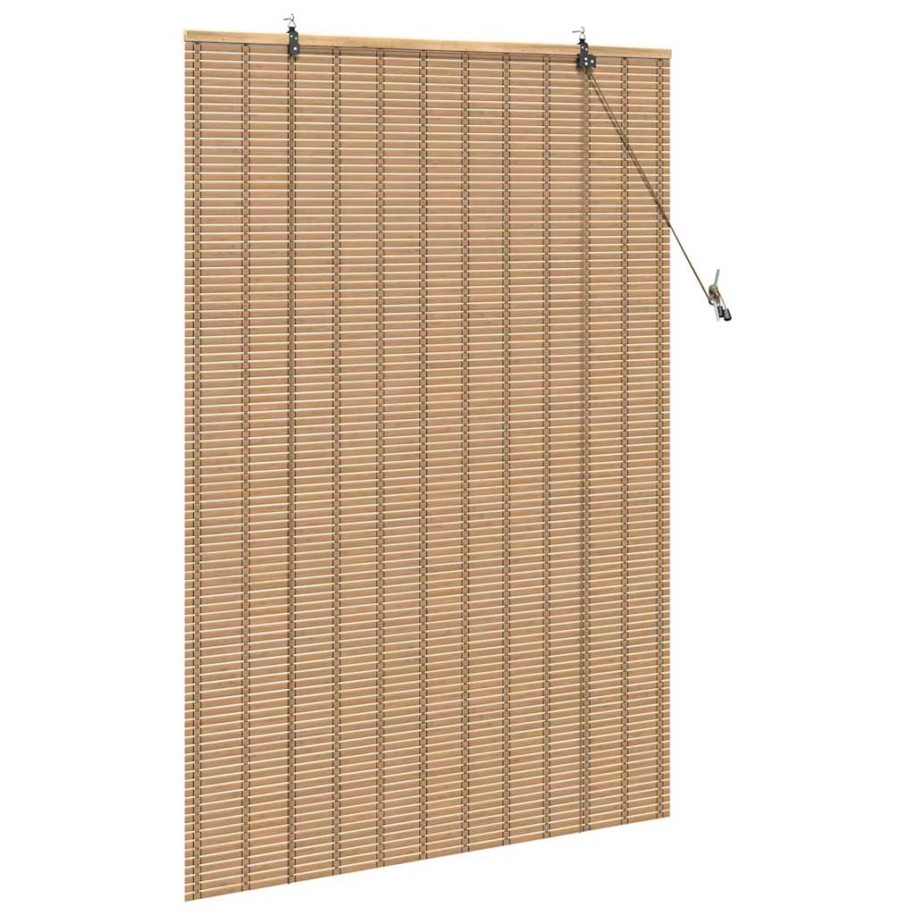 Rulou textil cu perdele Manual Maro deschis 120 x 160 cm Bambus GartenMobel Dekor