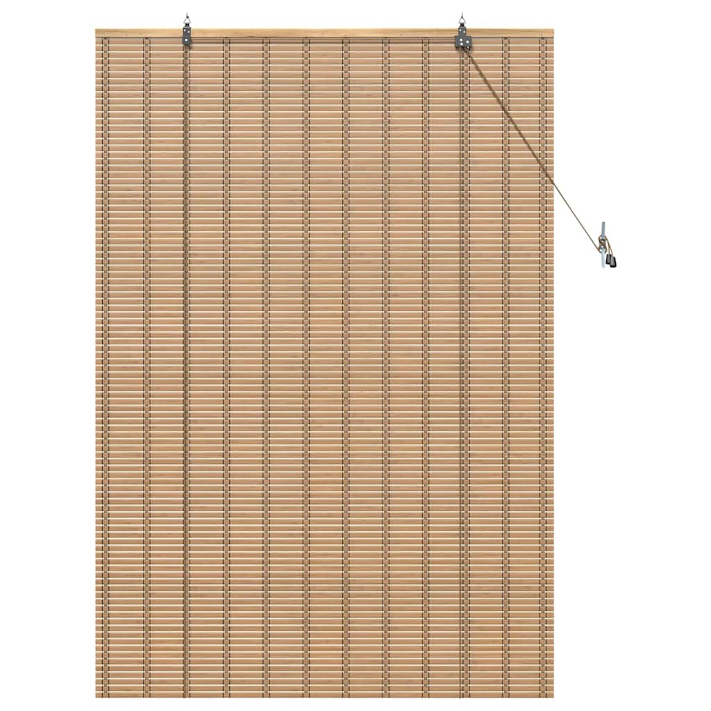 Rulou textil cu perdele Manual Maro deschis 120 x 160 cm Bambus GartenMobel Dekor