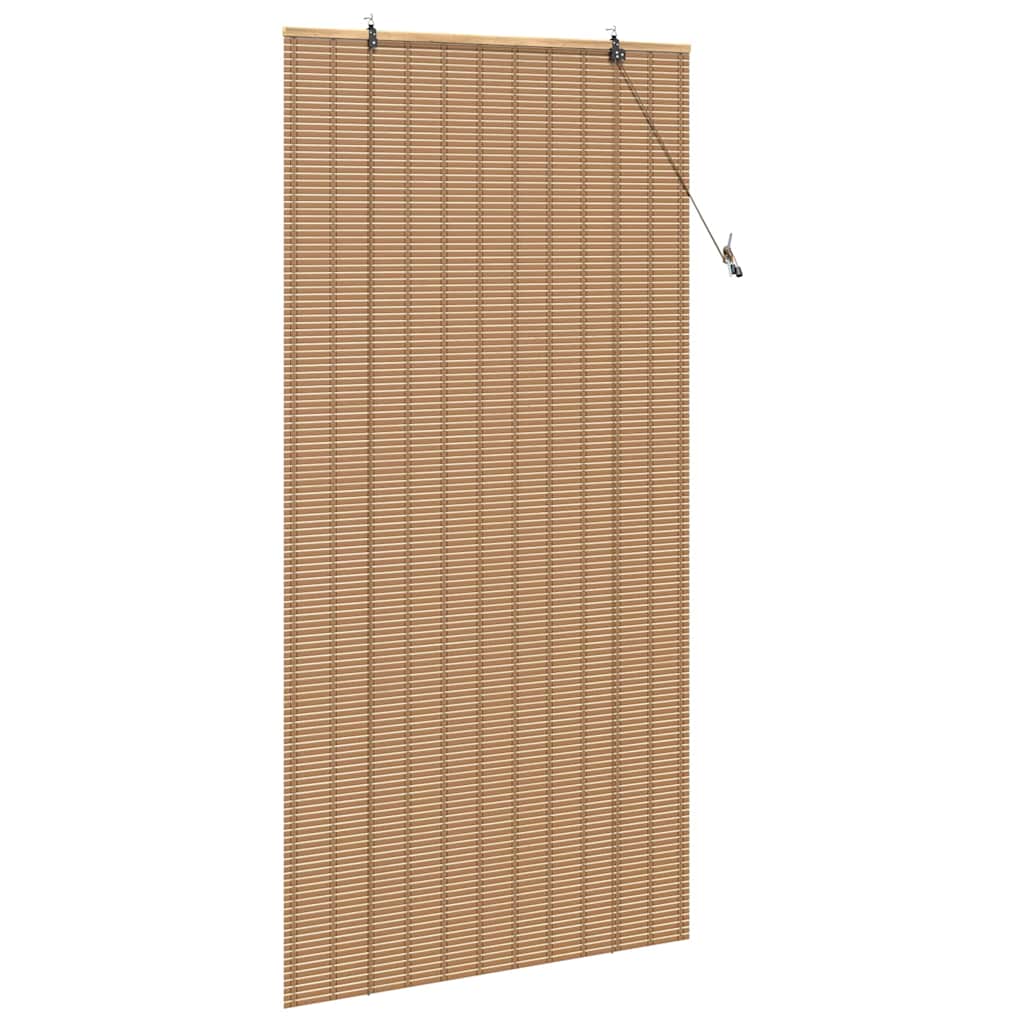 Rulou textil cu perdele Manual Maro deschis 120 x 220 cm Bambus GartenMobel Dekor